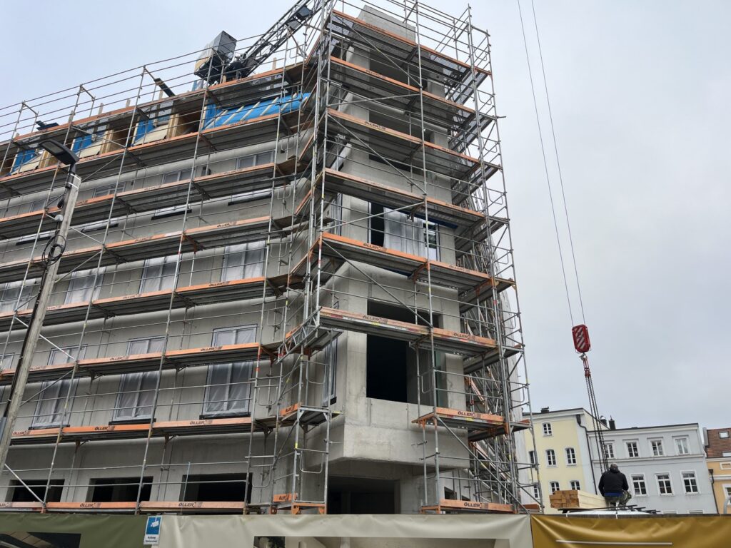 Buchnerhaus, Passau – Außenansicht Baustelle