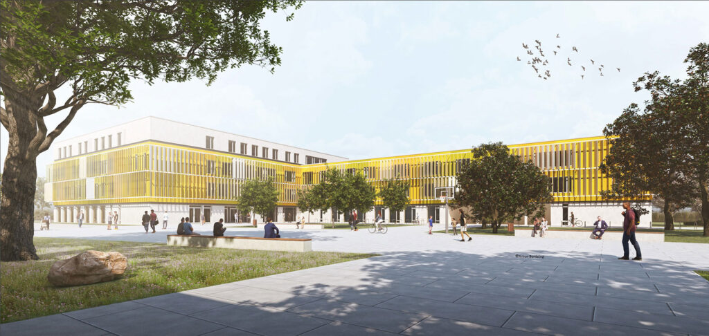 Schulzentrum Deggendorf – Plan Außenansicht